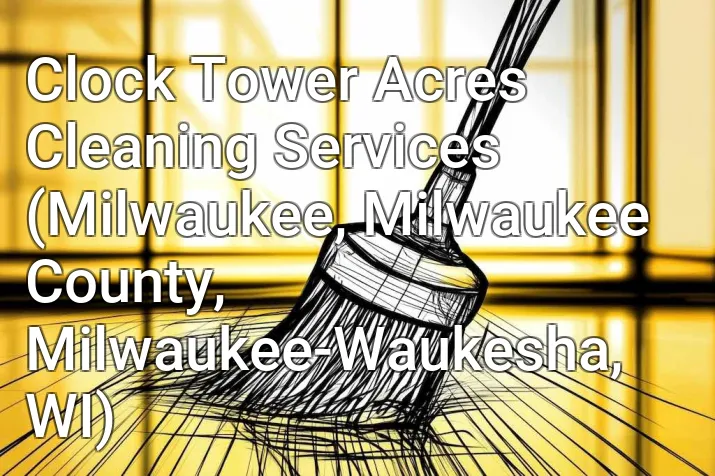 Clock Tower Acres Cleaning Services (Milwaukee, Milwaukee County, Milwaukee-Waukesha, WI)