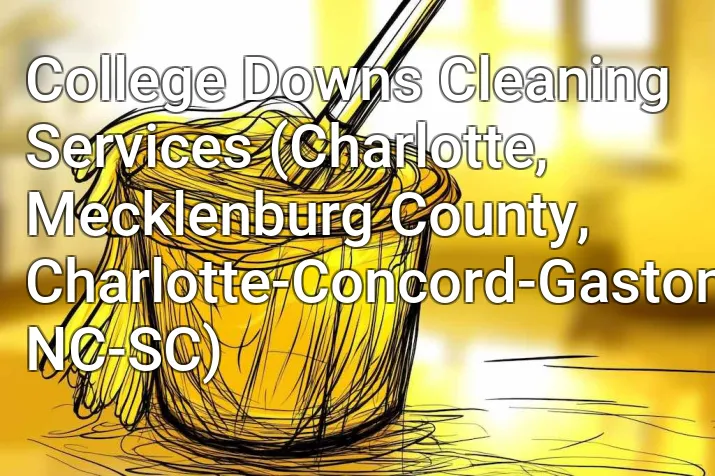 College Downs Cleaning Services (Charlotte, Mecklenburg County, Charlotte-Concord-Gastonia, NC-SC)