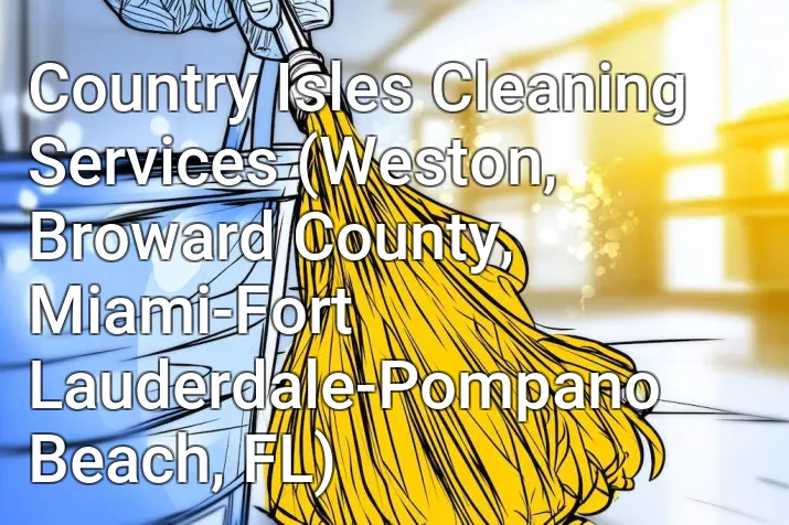 Country Isles Cleaning Services (Weston, Broward County, Miami-Fort Lauderdale-Pompano Beach, FL)