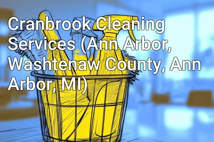 Cranbrook Cleaning Services (Ann Arbor, Washtenaw County, Ann Arbor, MI)