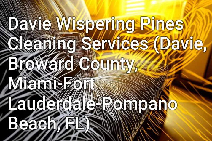Davie Wispering Pines Cleaning Services (Davie, Broward County, Miami-Fort Lauderdale-Pompano Beach, FL)