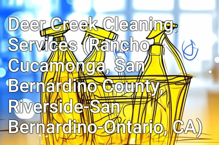 Deer Creek Cleaning Services (Rancho Cucamonga, San Bernardino County, Riverside-San Bernardino-Ontario, CA)