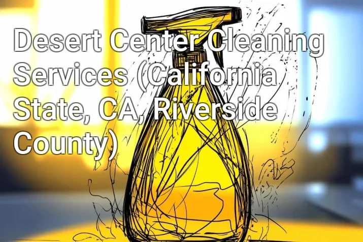 Desert Center Cleaning Services (California State, CA, Riverside County)