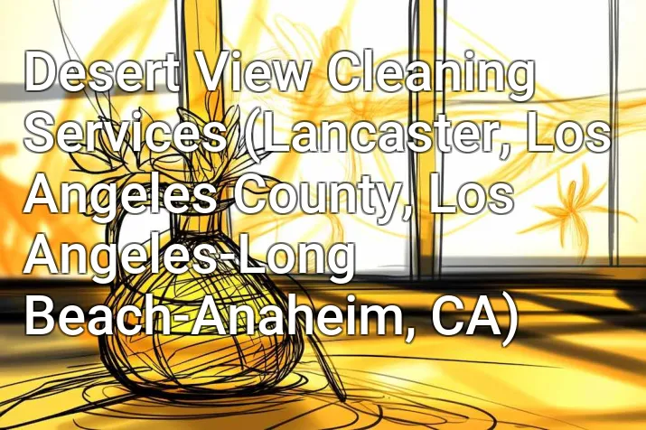 Desert View Cleaning Services (Lancaster, Los Angeles County, Los Angeles-Long Beach-Anaheim, CA)