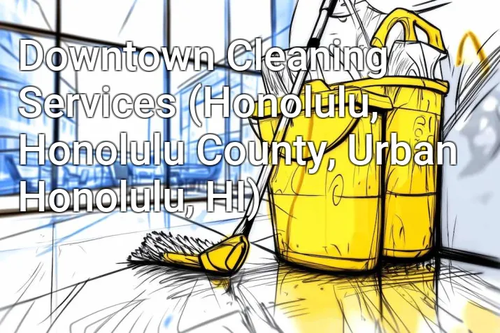 Downtown Cleaning Services (Honolulu, Honolulu County, Urban Honolulu, HI)