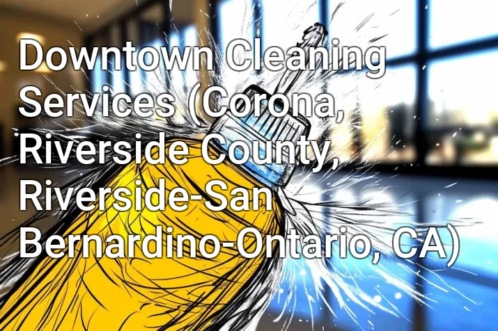 Downtown Cleaning Services (Corona, Riverside County, Riverside-San Bernardino-Ontario, CA)