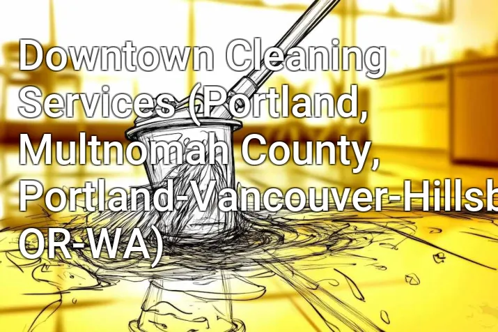 Downtown Cleaning Services (Portland, Multnomah County, Portland-Vancouver-Hillsboro, OR-WA)
