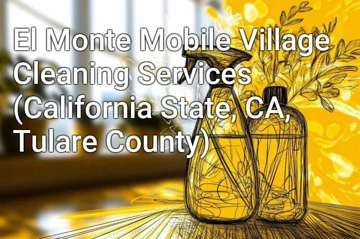 El Monte Mobile Village Cleaning Services (California State, CA, Tulare County)
