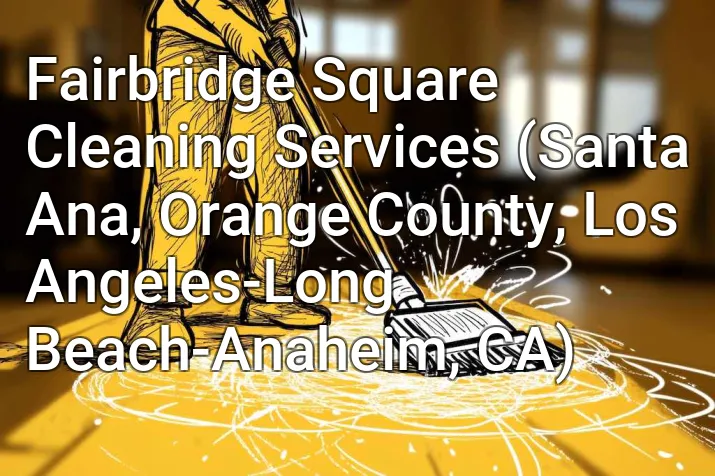 Fairbridge Square Cleaning Services (Santa Ana, Orange County, Los Angeles-Long Beach-Anaheim, CA)