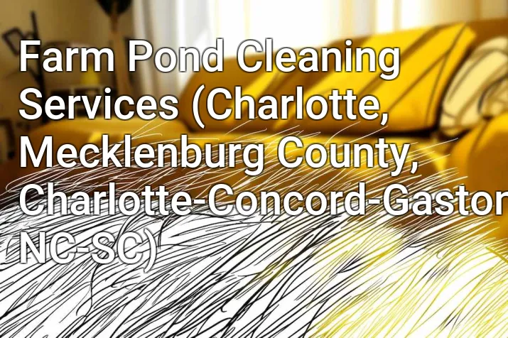 Farm Pond Cleaning Services (Charlotte, Mecklenburg County, Charlotte-Concord-Gastonia, NC-SC)