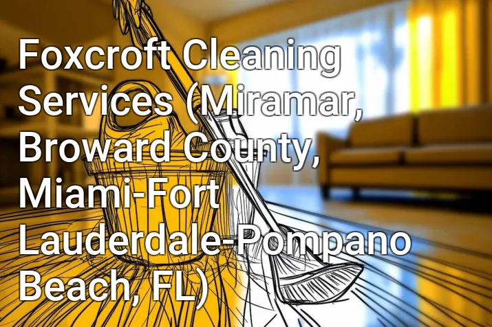 Foxcroft Cleaning Services (Miramar, Broward County, Miami-Fort Lauderdale-Pompano Beach, FL)
