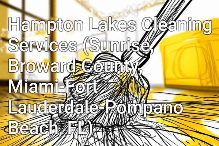 Hampton Lakes Cleaning Services (Sunrise, Broward County, Miami-Fort Lauderdale-Pompano Beach, FL)