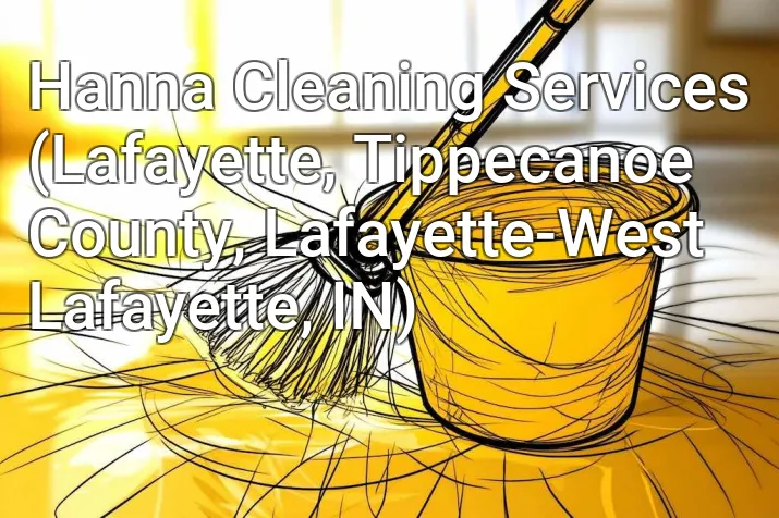 Hanna Cleaning Services (Lafayette, Tippecanoe County, Lafayette-West Lafayette, IN)