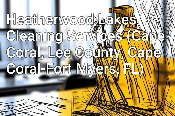 Heatherwood Lakes Cleaning Services (Cape Coral, Lee County, Cape Coral-Fort Myers, FL)