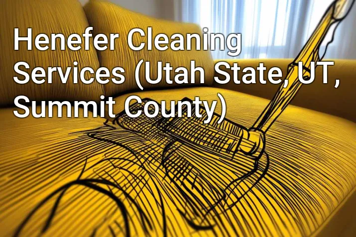 Henefer Cleaning Services (Utah State, UT, Summit County)