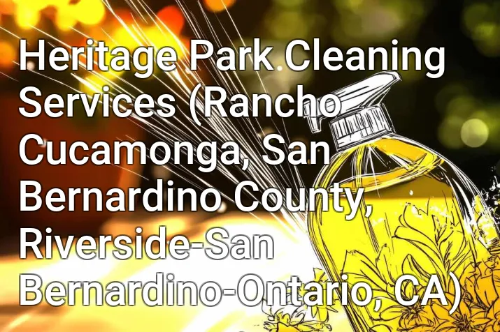 Heritage Park Cleaning Services (Rancho Cucamonga, San Bernardino County, Riverside-San Bernardino-Ontario, CA)
