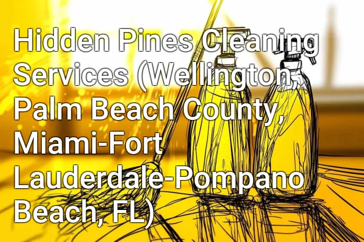 Hidden Pines Cleaning Services (Wellington, Palm Beach County, Miami-Fort Lauderdale-Pompano Beach, FL)