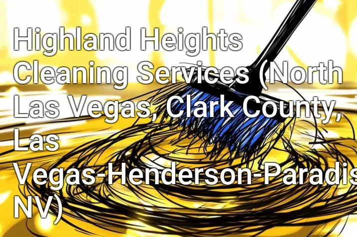 Highland Heights Cleaning Services (North Las Vegas, Clark County, Las Vegas-Henderson-Paradise, NV)