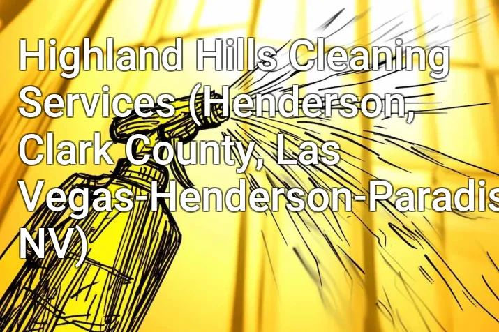 Highland Hills Cleaning Services (Henderson, Clark County, Las Vegas-Henderson-Paradise, NV)