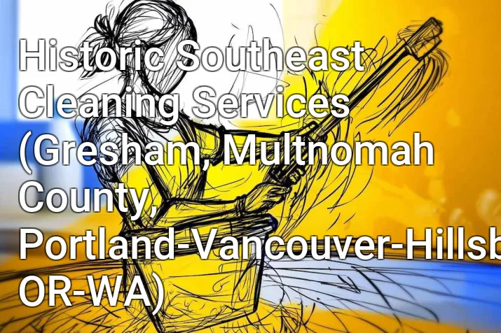 Historic Southeast Cleaning Services (Gresham, Multnomah County, Portland-Vancouver-Hillsboro, OR-WA)