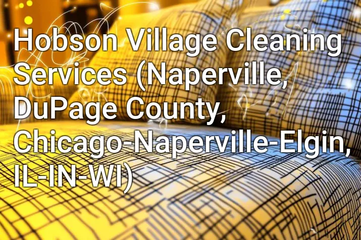 Hobson Village Cleaning Services (Naperville, DuPage County, Chicago-Naperville-Elgin, IL-IN-WI)