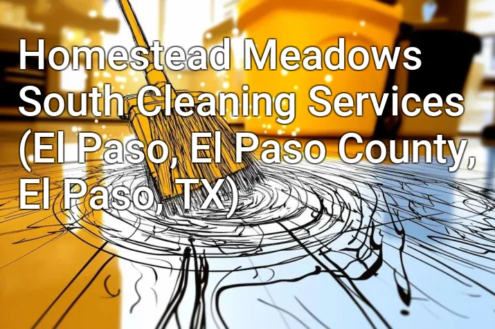 Homestead Meadows South Cleaning Services (El Paso, El Paso County, El Paso, TX)