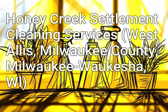 Honey Creek Settlement Cleaning Services (West Allis, Milwaukee County, Milwaukee-Waukesha, WI)