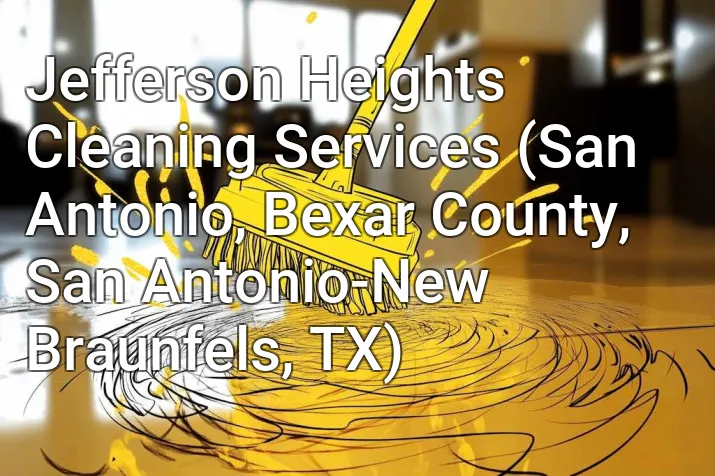 Jefferson Heights Cleaning Services (San Antonio, Bexar County, San Antonio-New Braunfels, TX)
