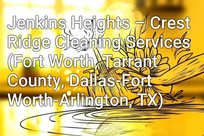 Jenkins Heights – Crest Ridge Cleaning Services (Fort Worth, Tarrant County, Dallas-Fort Worth-Arlington, TX)