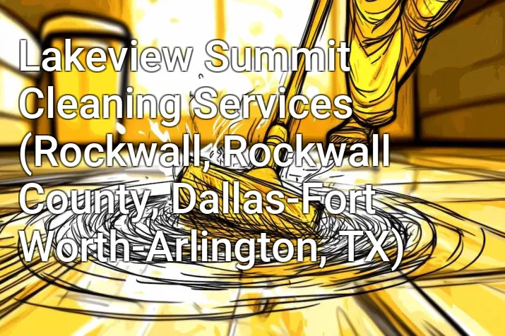 Lakeview Summit Cleaning Services (Rockwall, Rockwall County, Dallas-Fort Worth-Arlington, TX)