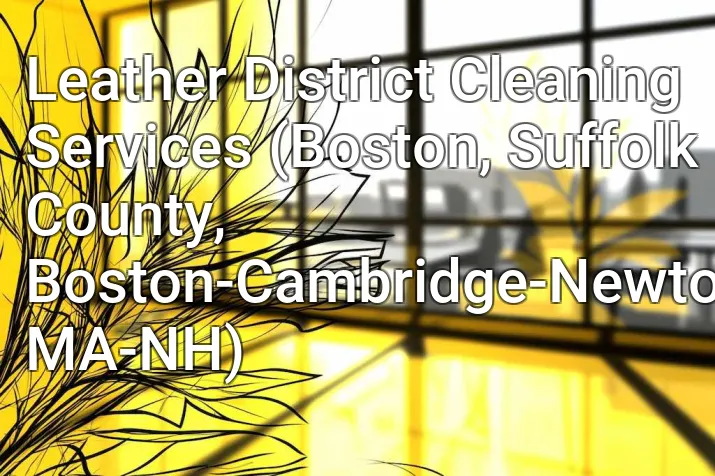 Leather District Cleaning Services (Boston, Suffolk County, Boston-Cambridge-Newton, MA-NH)