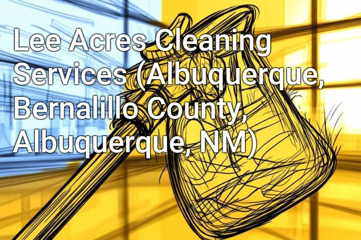 Lee Acres Cleaning Services (Albuquerque, Bernalillo County, Albuquerque, NM)