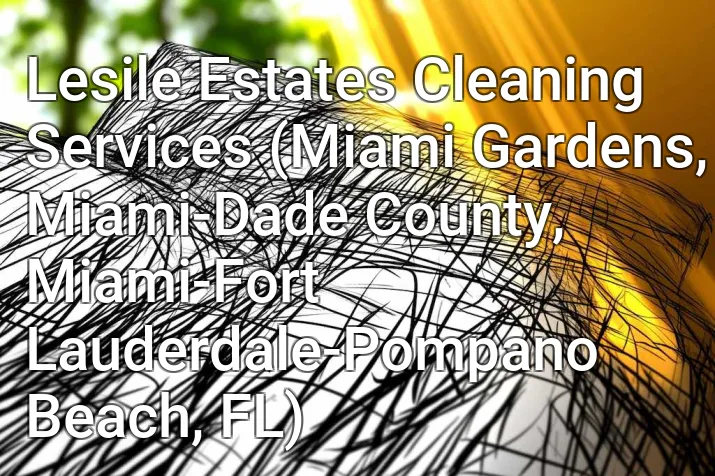 Lesile Estates Cleaning Services (Miami Gardens, Miami-Dade County, Miami-Fort Lauderdale-Pompano Beach, FL)