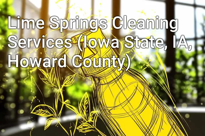 Lime Springs Cleaning Services (Iowa State, IA, Howard County)