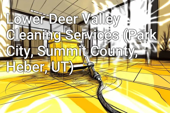 Lower Deer Valley Cleaning Services (Park City, Summit County, Heber, UT)