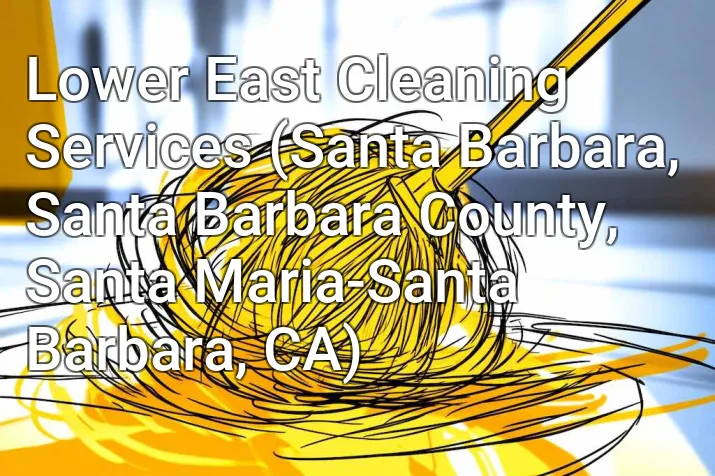 Lower East Cleaning Services (Santa Barbara, Santa Barbara County, Santa Maria-Santa Barbara, CA)