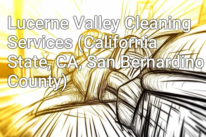 Lucerne Valley Cleaning Services (California State, CA, San Bernardino County)