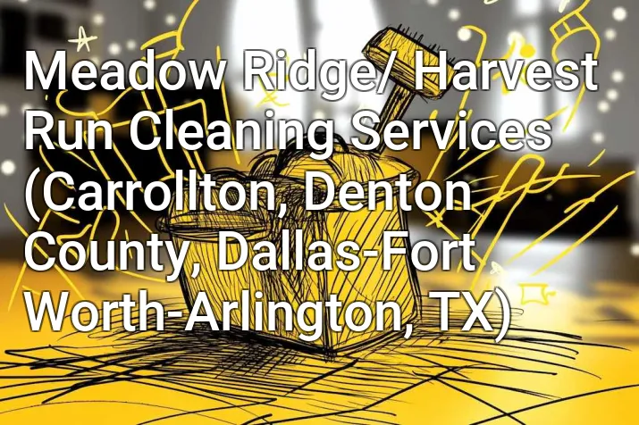 Meadow Ridge/ Harvest Run Cleaning Services (Carrollton, Denton County, Dallas-Fort Worth-Arlington, TX)