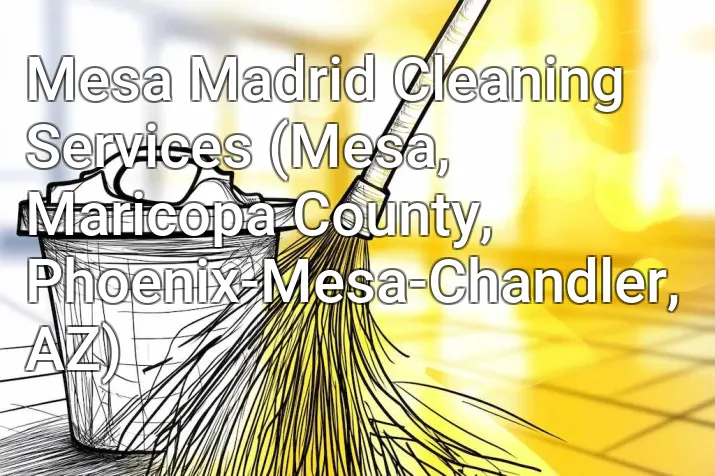 Mesa Madrid Cleaning Services (Mesa, Maricopa County, Phoenix-Mesa-Chandler, AZ)