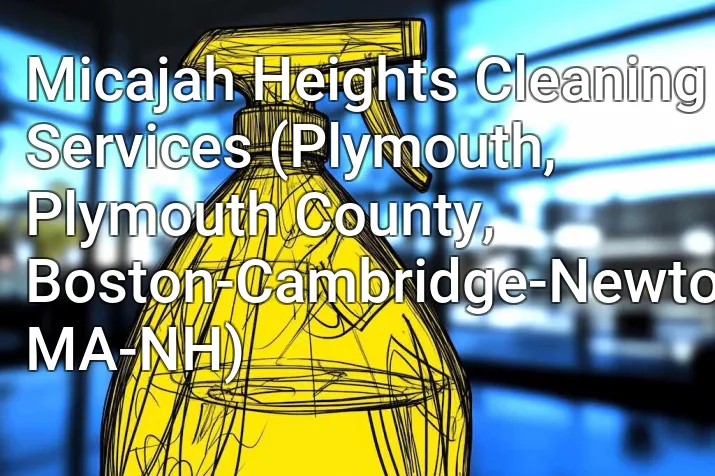 Micajah Heights Cleaning Services (Plymouth, Plymouth County, Boston-Cambridge-Newton, MA-NH)