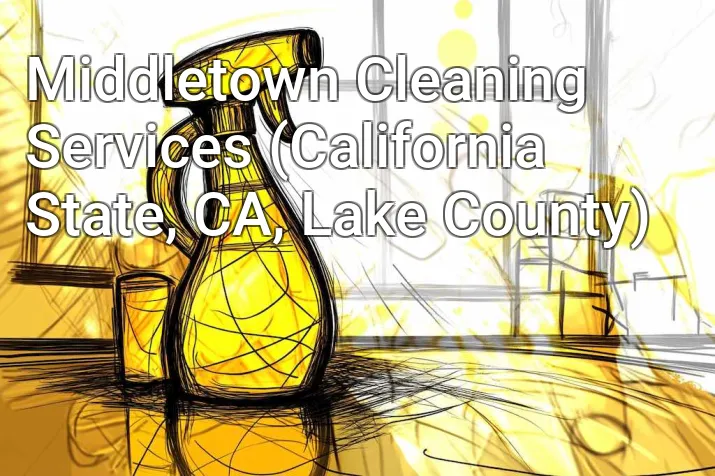 Middletown Cleaning Services (California State, CA, Lake County)