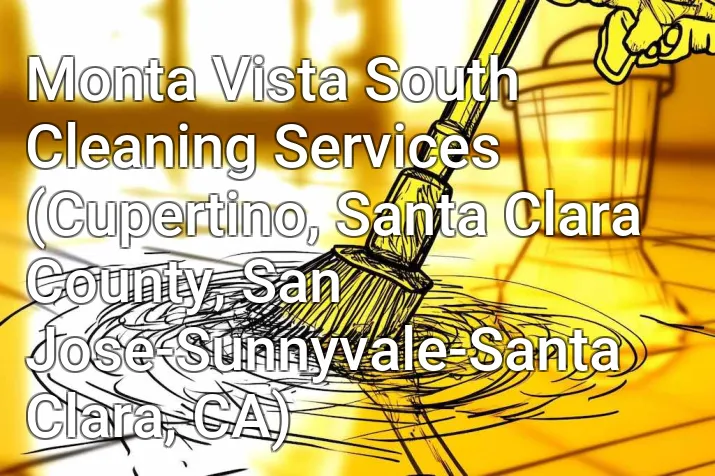 Monta Vista South Cleaning Services (Cupertino, Santa Clara County, San Jose-Sunnyvale-Santa Clara, CA)