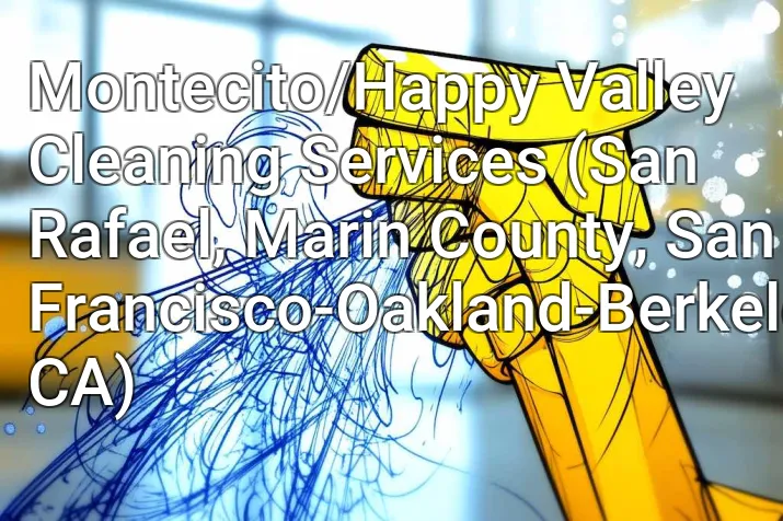 Montecito/Happy Valley Cleaning Services (San Rafael, Marin County, San Francisco-Oakland-Berkeley, CA)