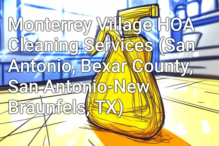 Monterrey Village HOA Cleaning Services (San Antonio, Bexar County, San Antonio-New Braunfels, TX)