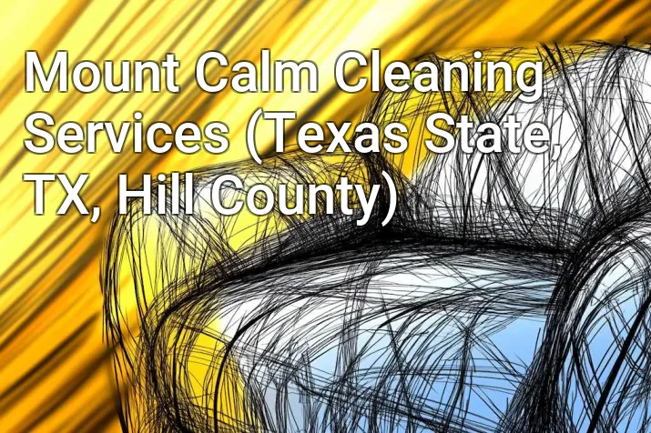 Mount Calm Cleaning Services (Texas State, TX, Hill County)