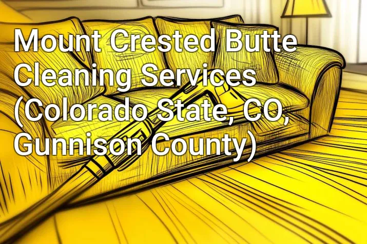 Mount Crested Butte Cleaning Services (Colorado State, CO, Gunnison County)