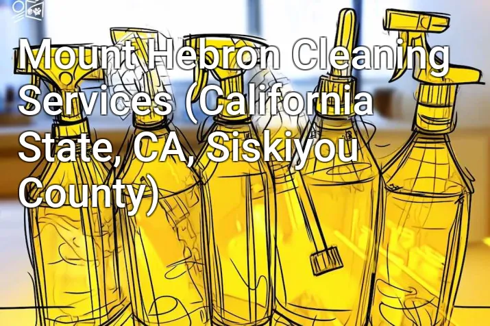 Mount Hebron Cleaning Services (California State, CA, Siskiyou County)