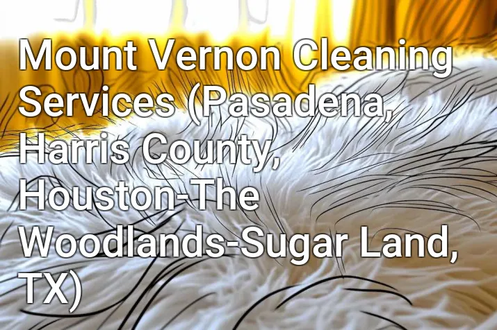 Mount Vernon Cleaning Services (Pasadena, Harris County, Houston-The Woodlands-Sugar Land, TX)