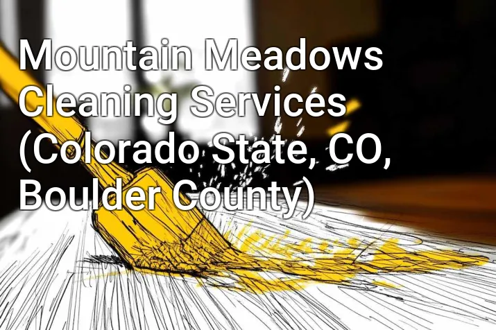Mountain Meadows Cleaning Services (Colorado State, CO, Boulder County)