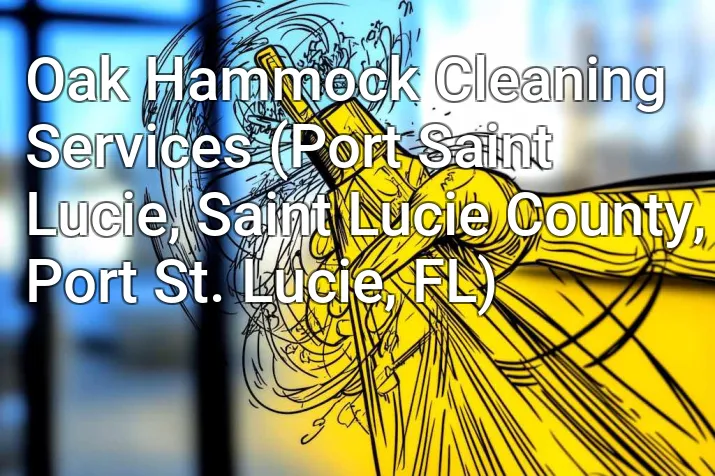 Oak Hammock Cleaning Services (Port Saint Lucie, Saint Lucie County, Port St. Lucie, FL)